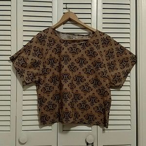 Madewell boxy crop top.